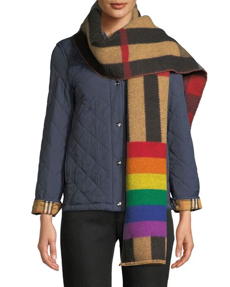 burberry reversible rainbow scarf|Burberry scarf 2024.